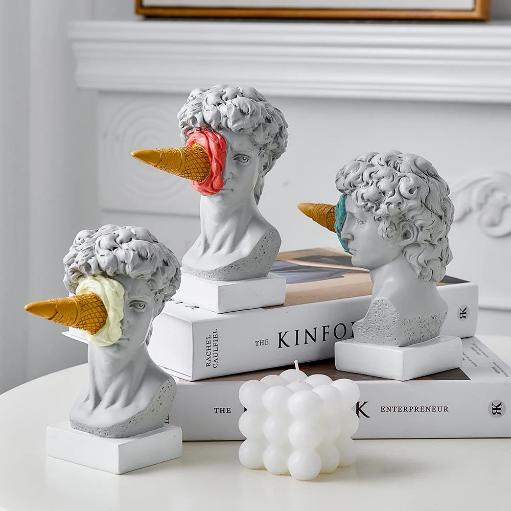 Modern Nordic Ice Cream David Statue