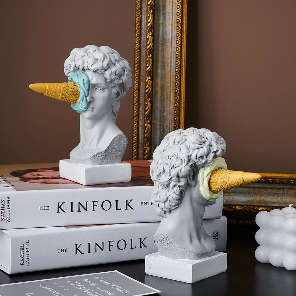 Modern Nordic Ice Cream David Statue
