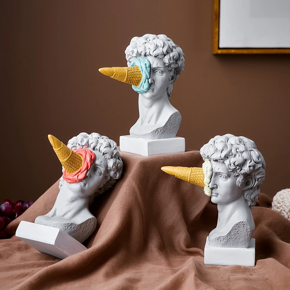 Modern Nordic Ice Cream David Statue