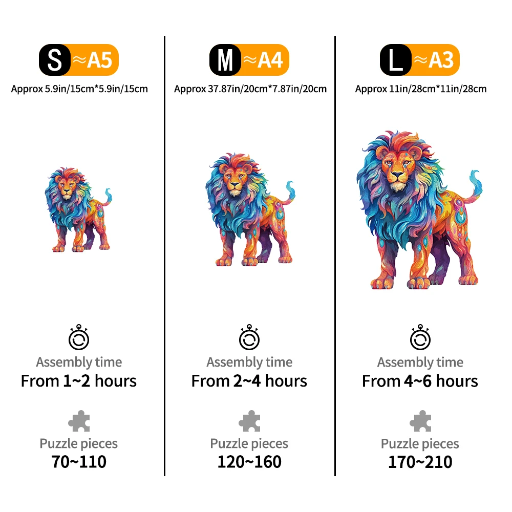 Lion Wooden Puzzle