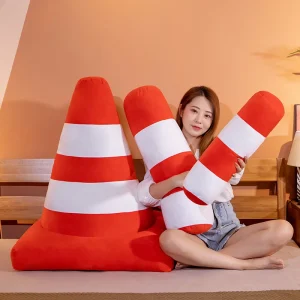 Traffic Cone Plush Pillow